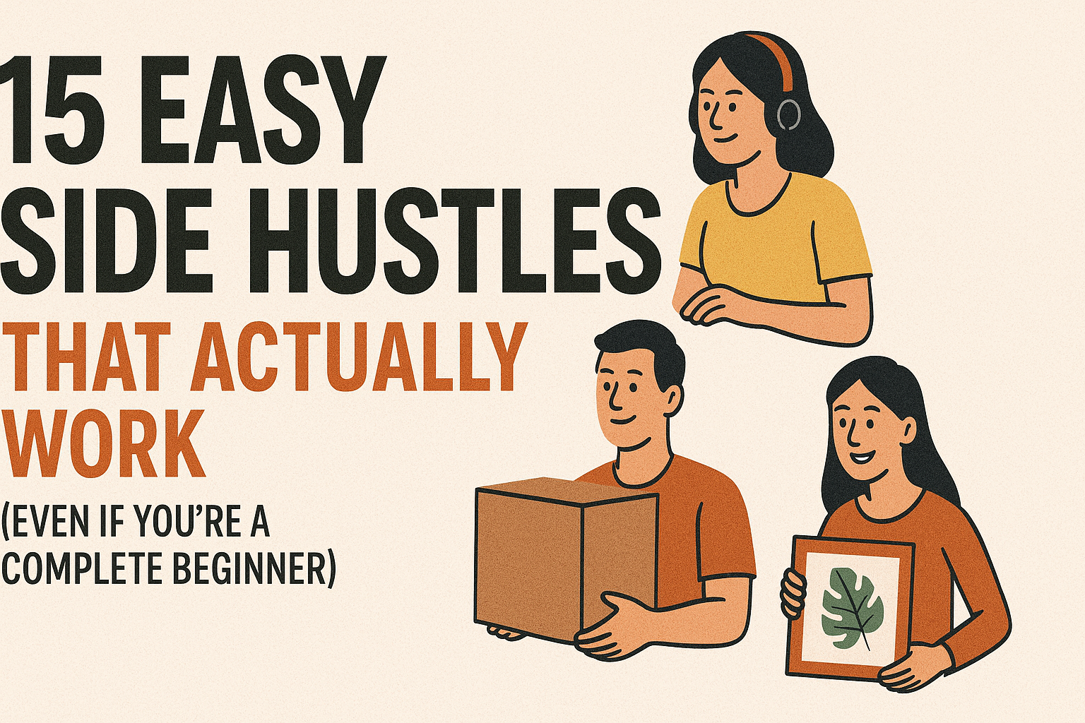 15 Easy Side Hustles That Actually Work (Even If You're a Complete Beginner)