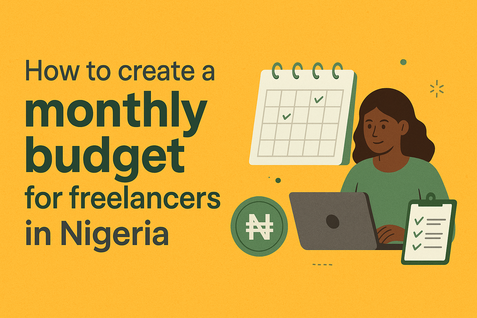 How to create a monthly budget for freelancer in Nigeria