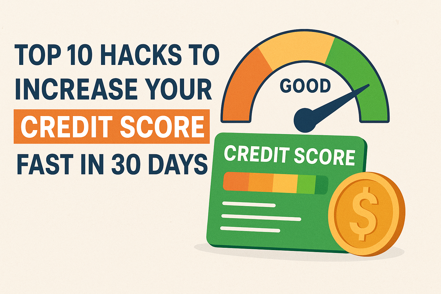 Top 10 Hacks to Increase Your Credit Score Fast in 30 Days