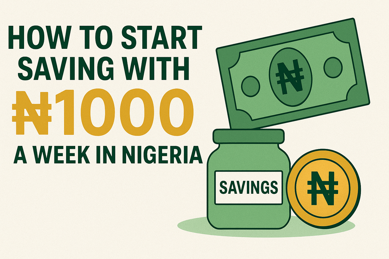 how to start saving with 1000 naira a week in Nigeria