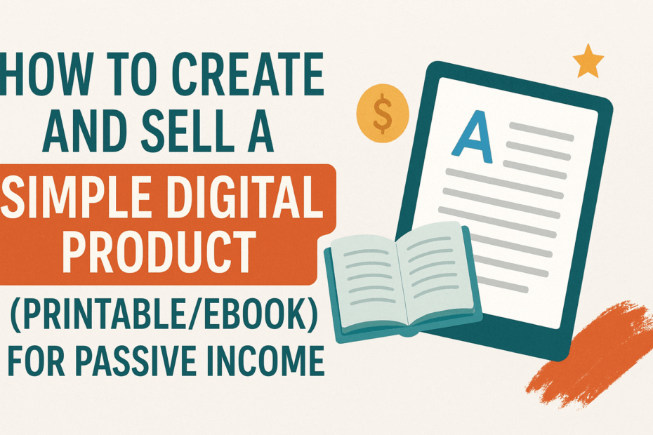 How to create and sell a simple digital product for passive income