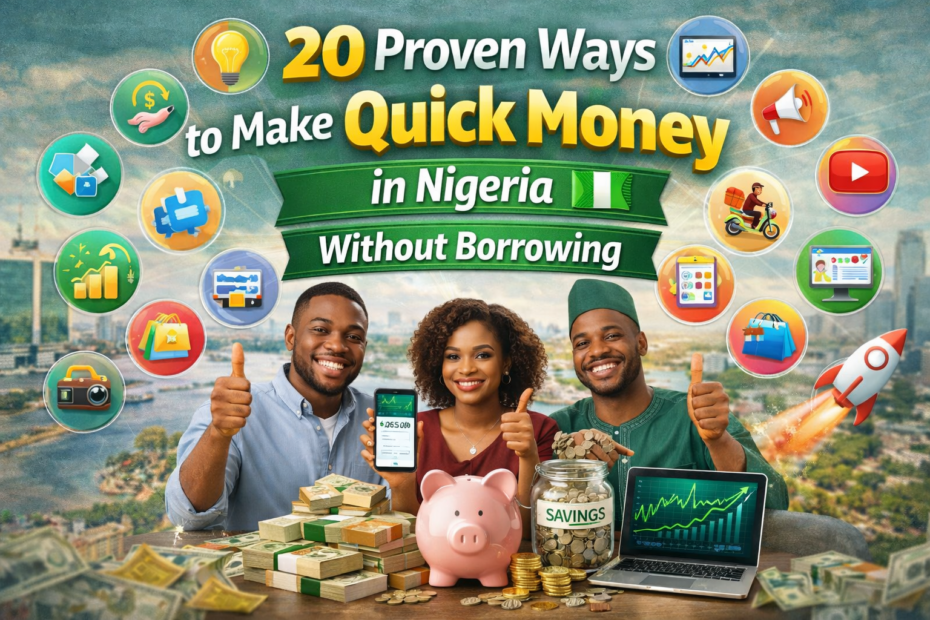 Person in Nigeria earning quick money through small businesses and online opportunities